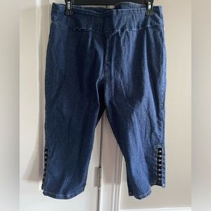 Women’s Isadela Jean Capris, Size 14, Blue Jean material